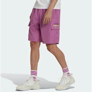 ADIDAS Hyperreal Cargo 9.5" Shorts Pull-On Utility Semi Pulse Lilac Men's Small